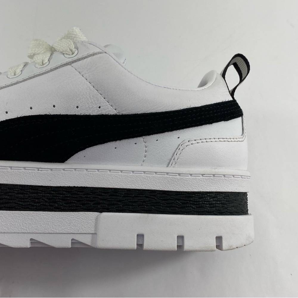 PUMA Mayze Leather Lace Up White Black Women’s Size 8 Platform Shoes # 381983-01 - Picture 10 of 16